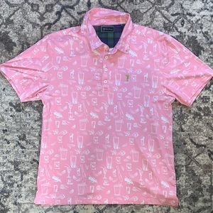Pink William Murray Golf 4 Button Polo
